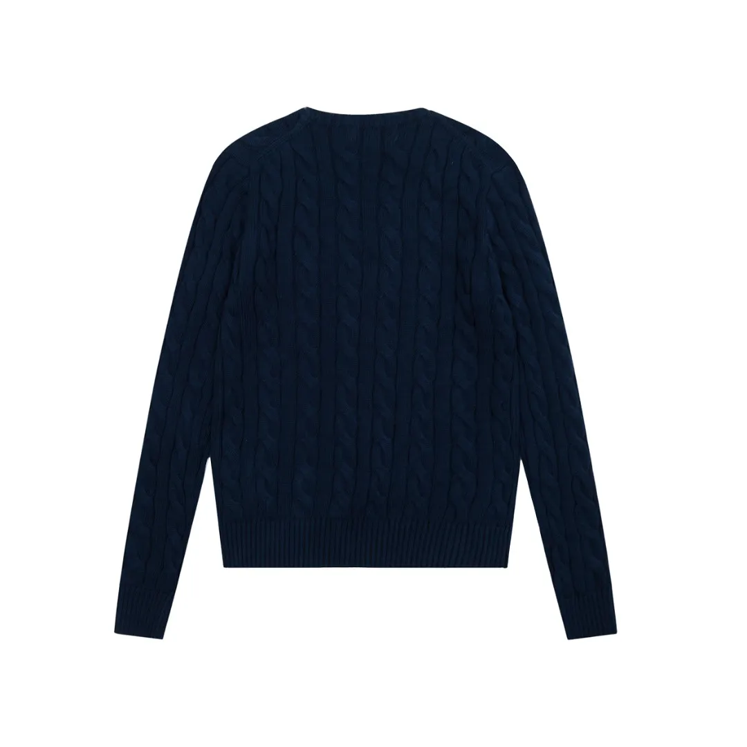🅿️210 "Top quality" Style number: DS019# [Ralph Lauren V-neck solid color pony embroidered logo hemp flower knitted sweater] ✅Ralph Lauren Ralph Lauren goddess slim basic classic V-neck hemp flower pullover sweater ✅Main supplier platform live broadcast Wholesale entity Replacement when out of stock Not removed from shelves ✅ZP quality 1:1 version Scan the code to enter the GF website Counter quality ✅Detailed quality The only one in Guangzhou Imported quality cotton yarn, focusing on high-end, cost-effective, good quality, needless to say, ✅ simple and easy to match, a must-have item for ootd, good-looking clothes are never picky, a must-have in the goddess' wardrobe, recommended. Size: S-L Color: Black, off-white, gray, navy blue, khaki, pink, light blue, rose red, brown, Chinese red